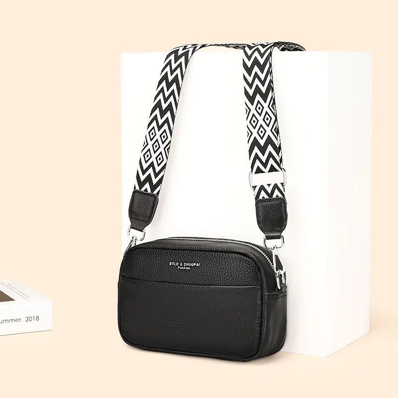 Leather One-shoulder Crossbody Bag