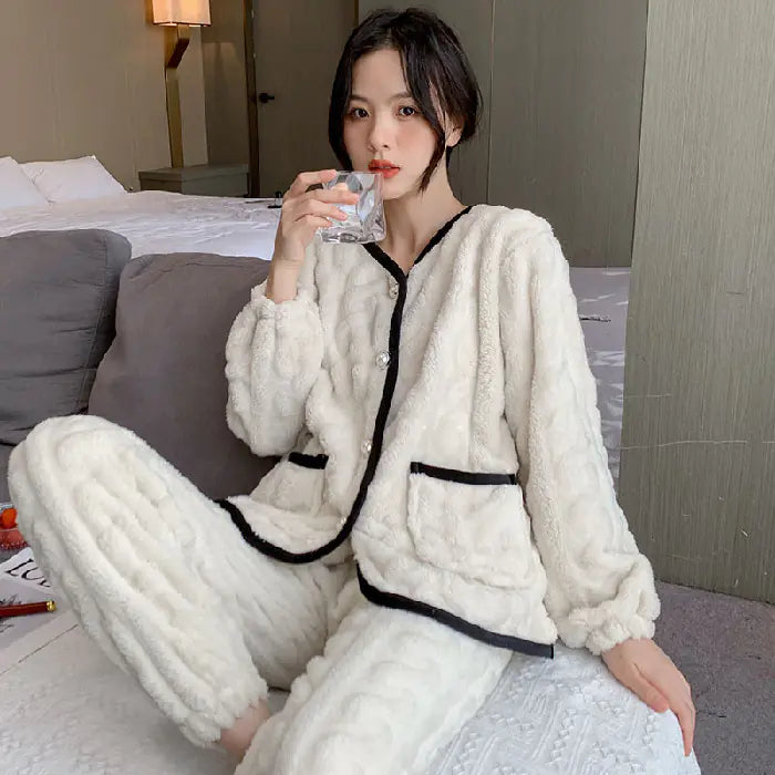 Cozy Flannel Long Sleeve Women's Pajama Set
