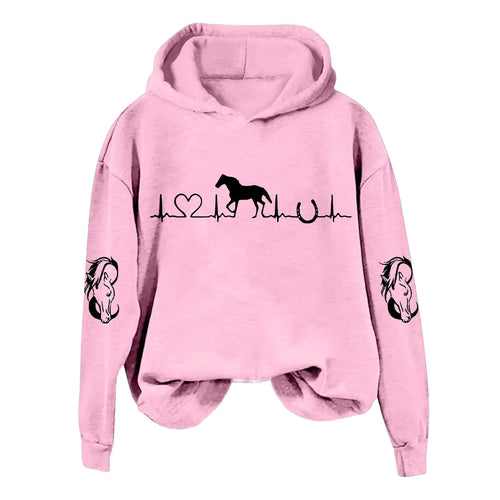 Chic Horse Print Women's Hoodie