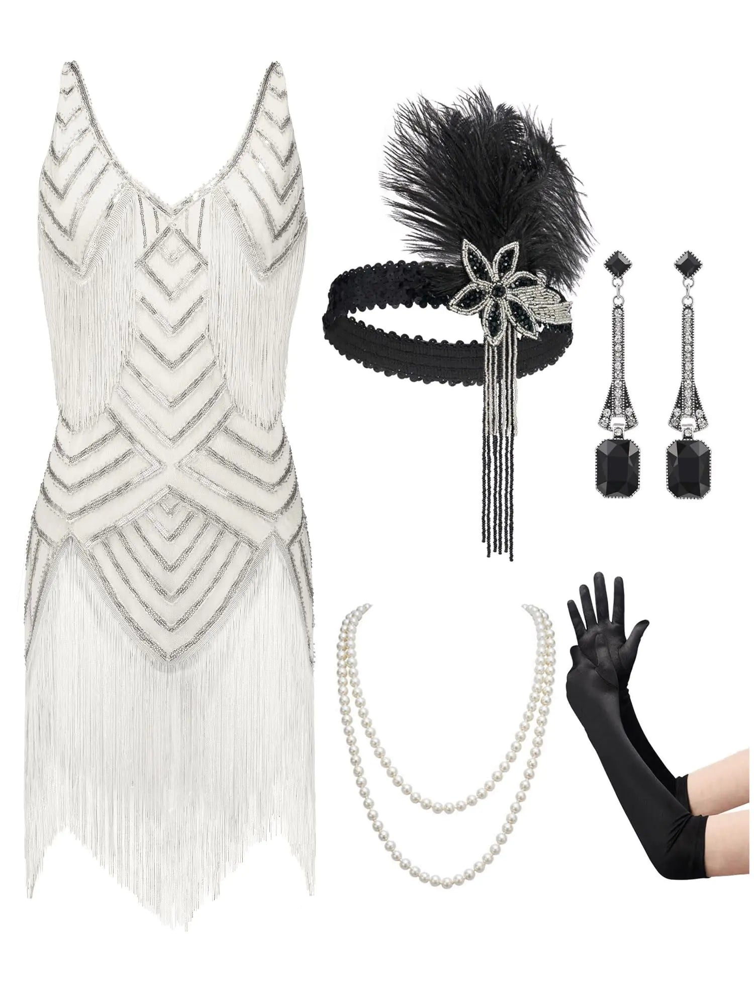 Vintage Glam 1920s Flapper Outfit