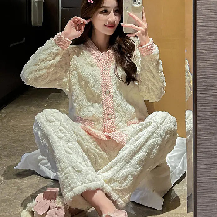 Cozy Flannel Long Sleeve Women's Pajama Set