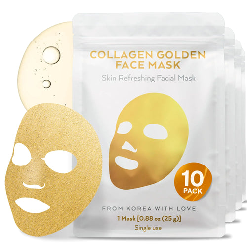 24K Gold Korean Collagen Face Mask 10 pack